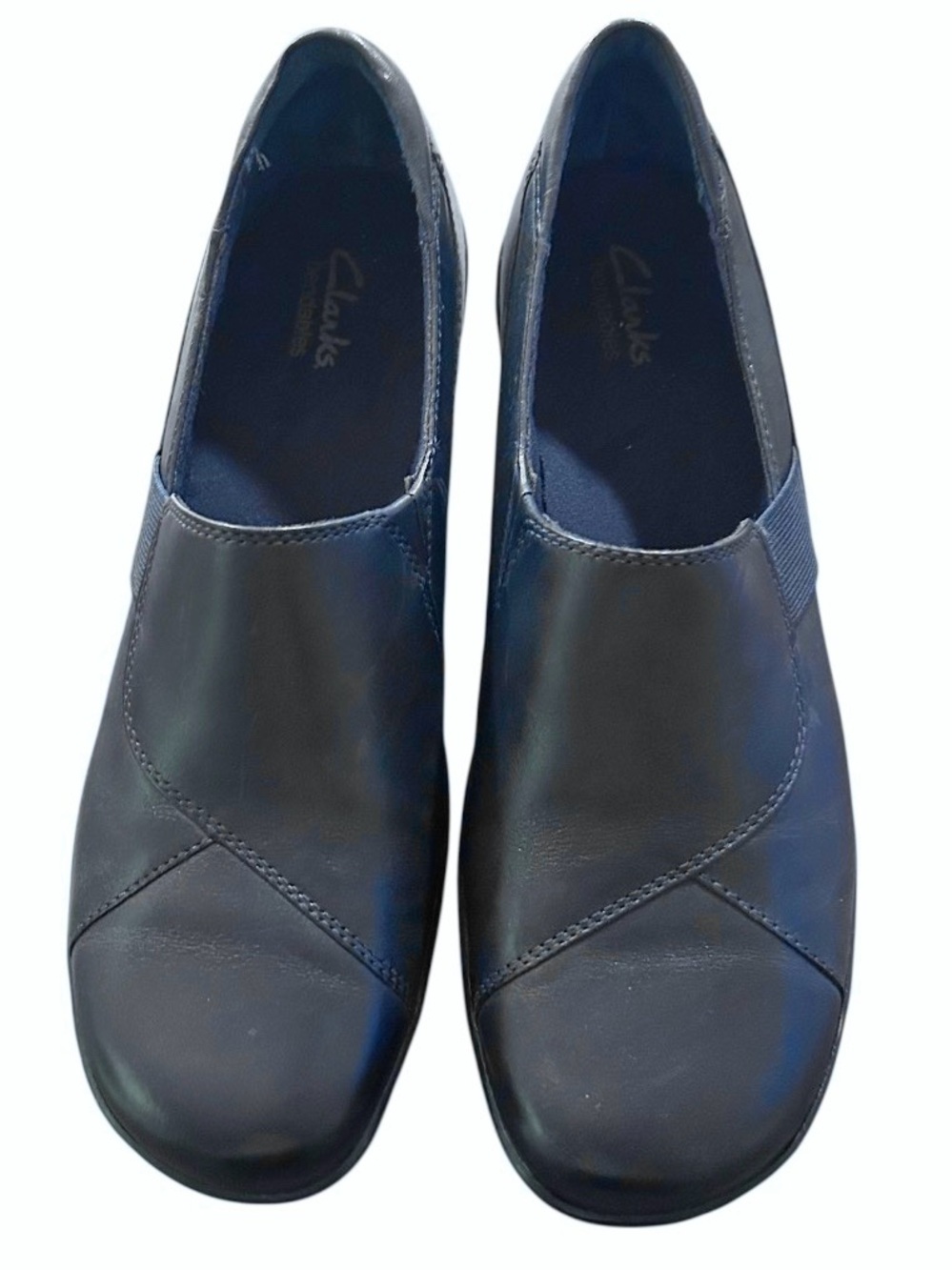 Clarks Bendables Black Leather Shoes Size 9.5 New without Tags